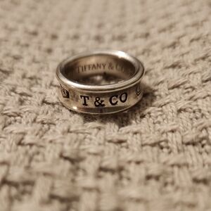 Tiffany & Co. Silver Band Jewelry Ring with Engraving